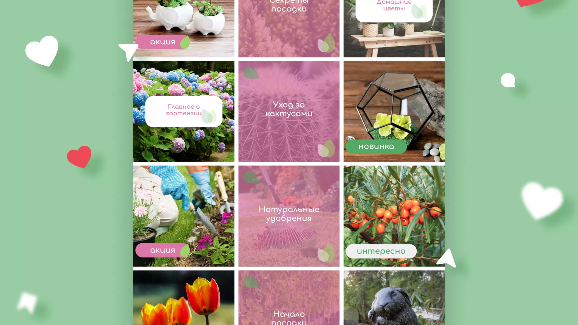 Разработка оформления профиля Instagram для магазина «Floraint» в Златоусте
